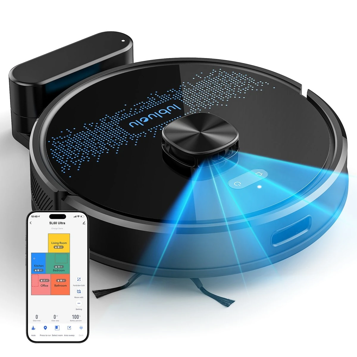 LIDAR Smart Robot Vacuum Cleaner with Auto Mapping & Mop System