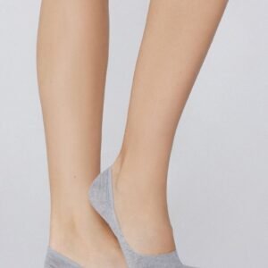 Women's no show socks in grey low cut style