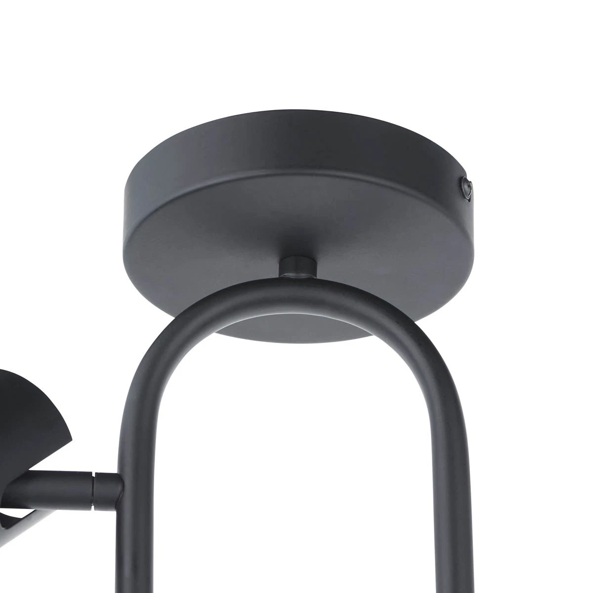 Modus 3-Light Matt Black Ceiling Spotlight adjustable semi-flush mount base