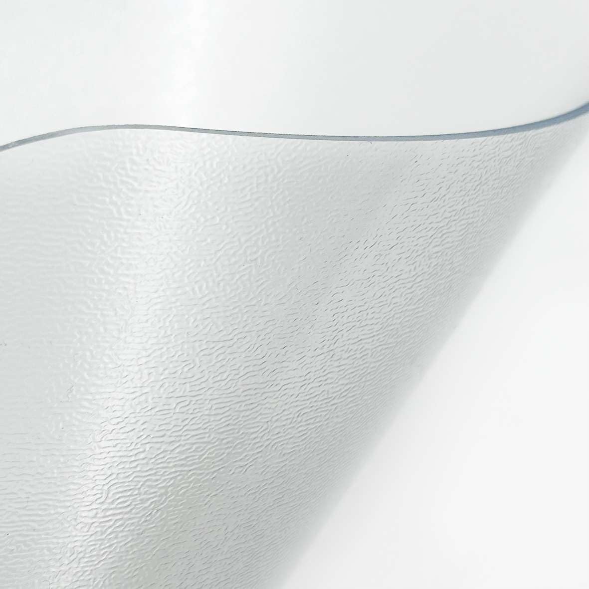 Frosted transparent desk mat with a textured surface