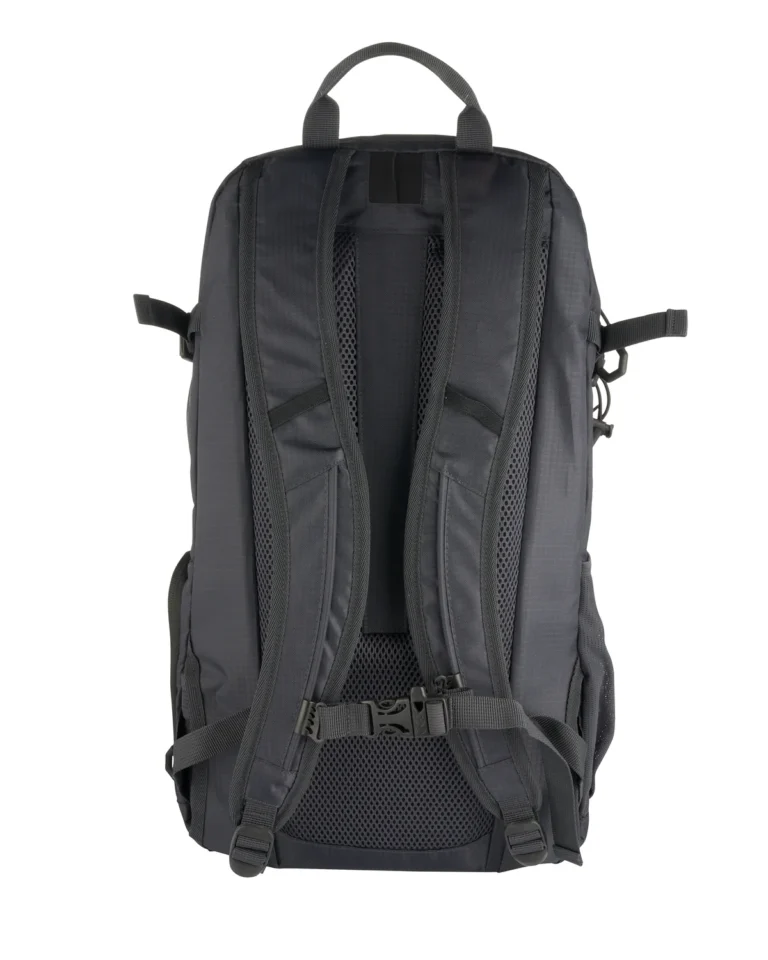 Black Mounts Papa Pack baby changing backpack rucksack with padded shoulder straps and mesh back panel