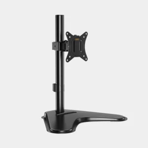 VonHaus single monitor mount and stand in black metal for 13-32 inch LCD monitors and TV screens