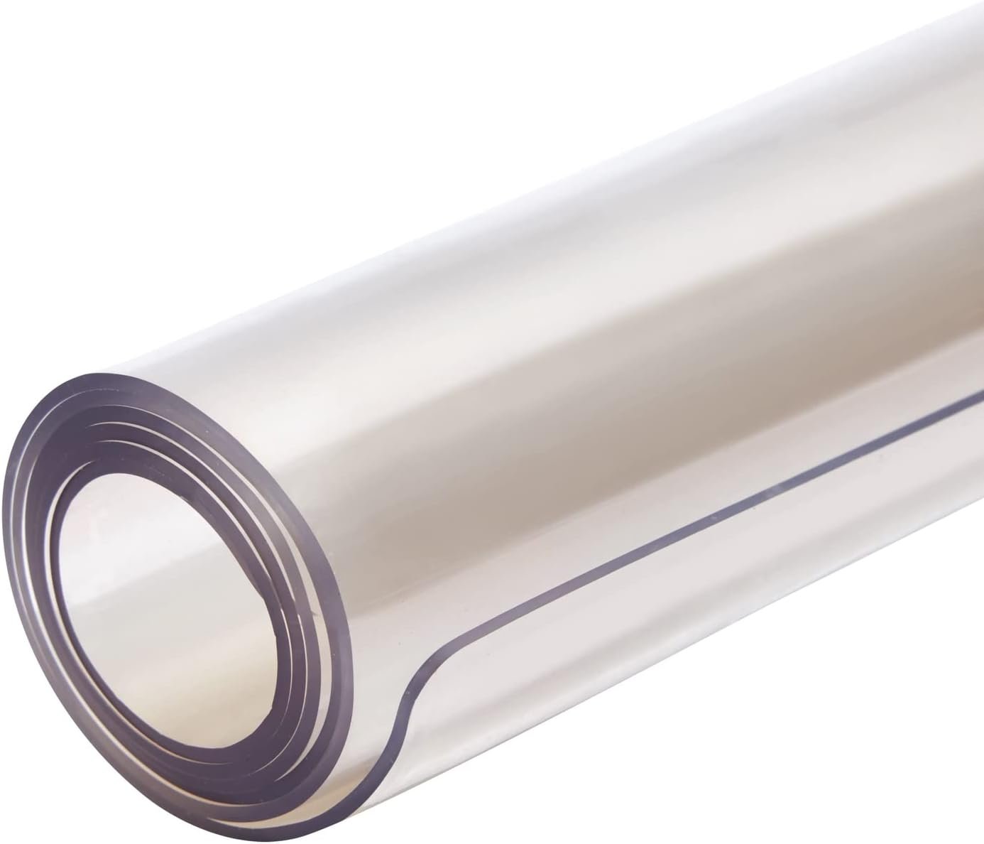 Rolled frosted transparent desk mat showcasing its smooth, clear surface 60x30cm