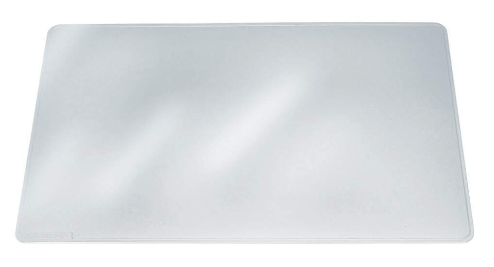 Frosted transparent desk mat 60x30cm with smooth surface and rounded corners