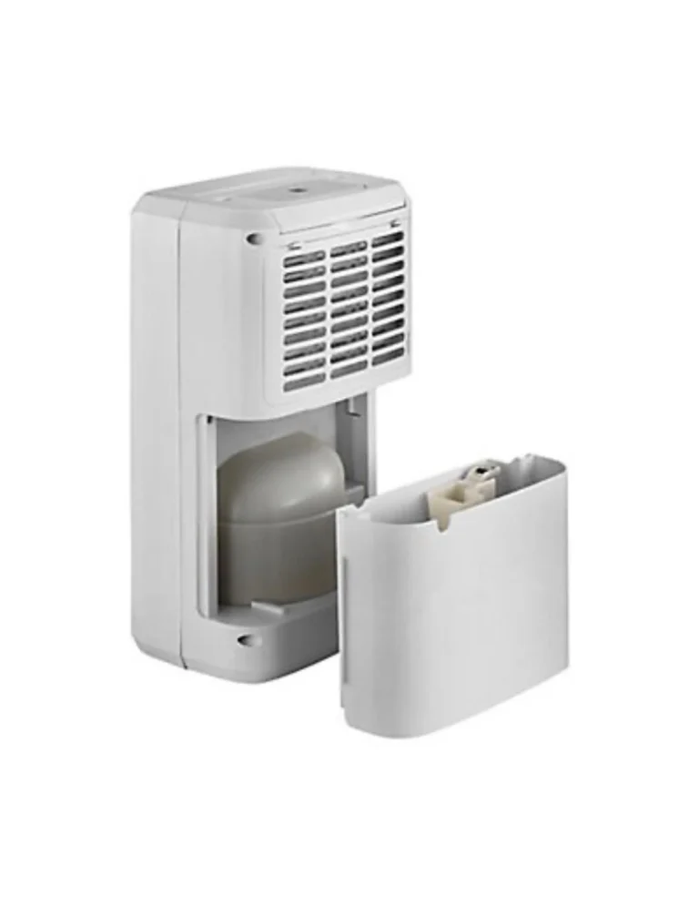 White plastic device with front grill ventilation and removable outer casing